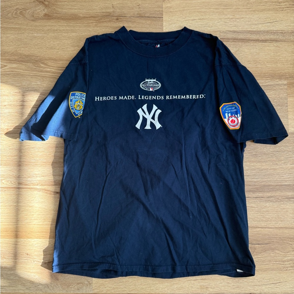 2008 New York Yankees “Heroes Made. Legends Remembered” NYC All Star Game shirt
